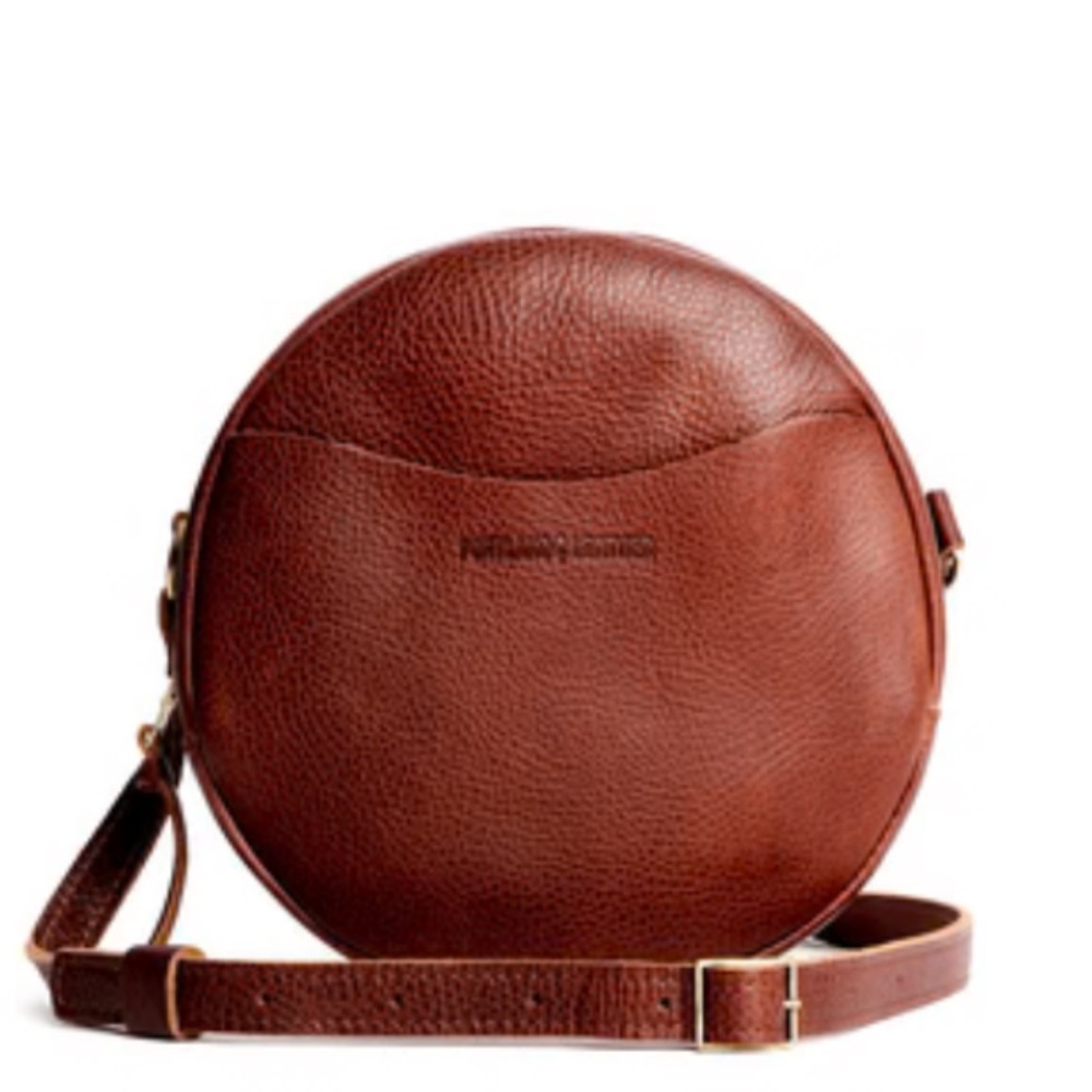 Portland Leather small round crossbody